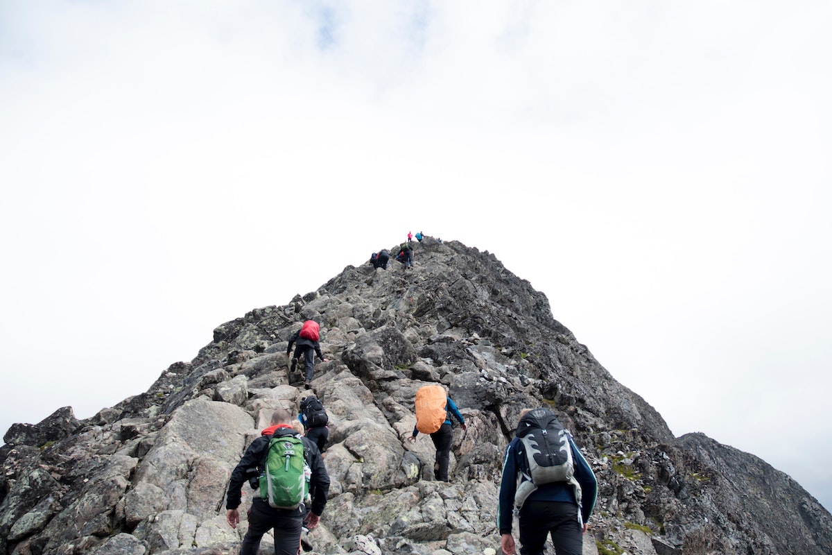 Resilience Team climbing a mountain